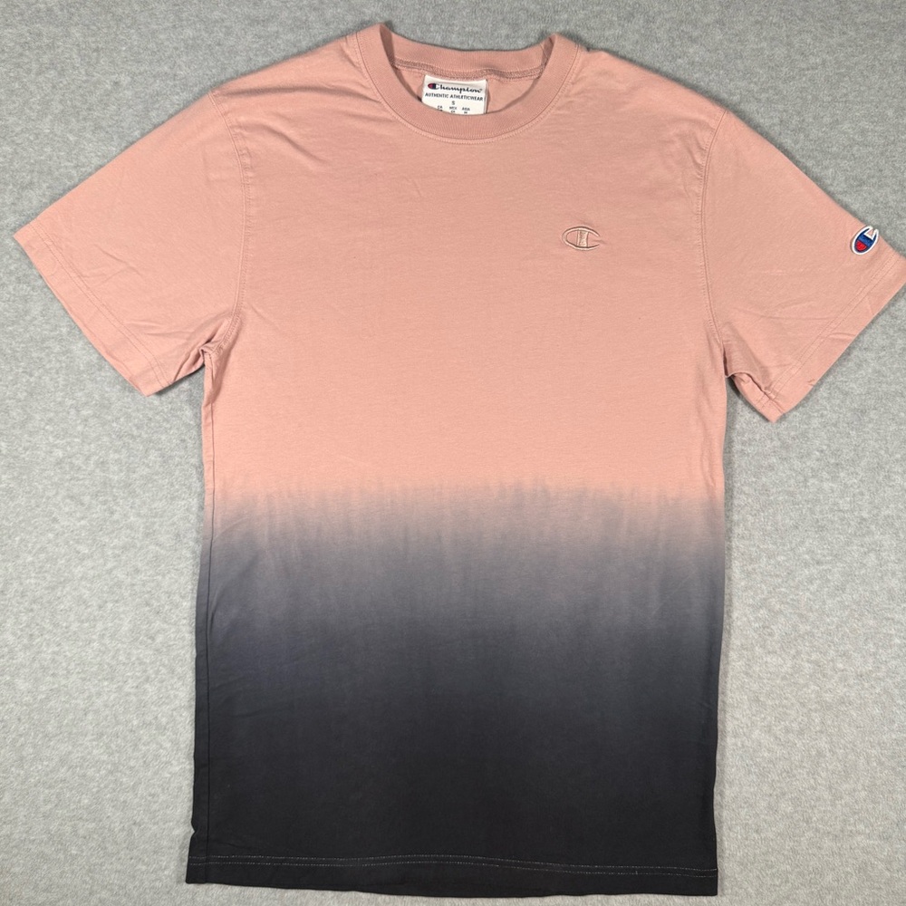 Champion Pink and Black Ombre Short Sleeve T Shirt US Size Small